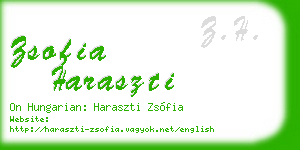 zsofia haraszti business card